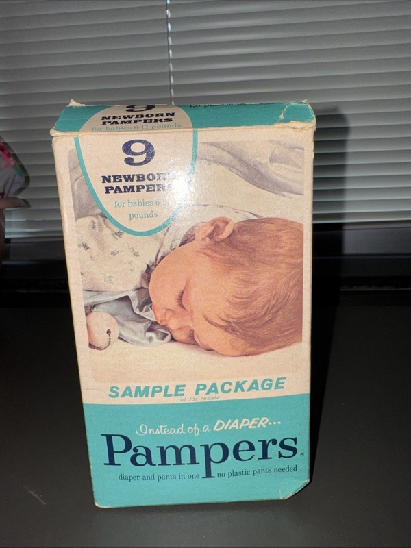 pampers newborn diapers Vintage 
