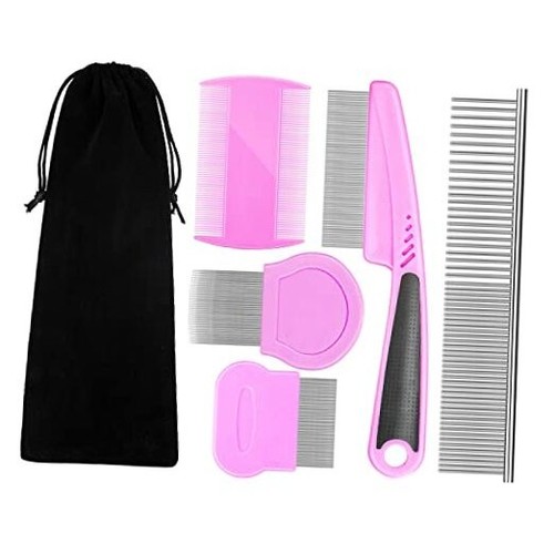 Flea Comb For Dogs Cat Comb Lice Comb Metal Tear Stain Dog Combs Pet Comb