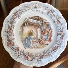 Royal Doulton Brambly Hedge Winter 1983 6.25" Tea Dessert Plate Jill Barklem VTG
