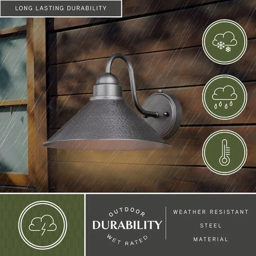 Vaxcel Lighting T0350 Outland 1 Light 9" Tall Outdoor Wall Sconce - Gold - Picture 5 of 12