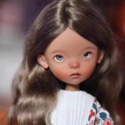 Landoudou 1/6 BJD Doll Resin Joint Nude Doll Lovely Girl with Face Makeup Gift
