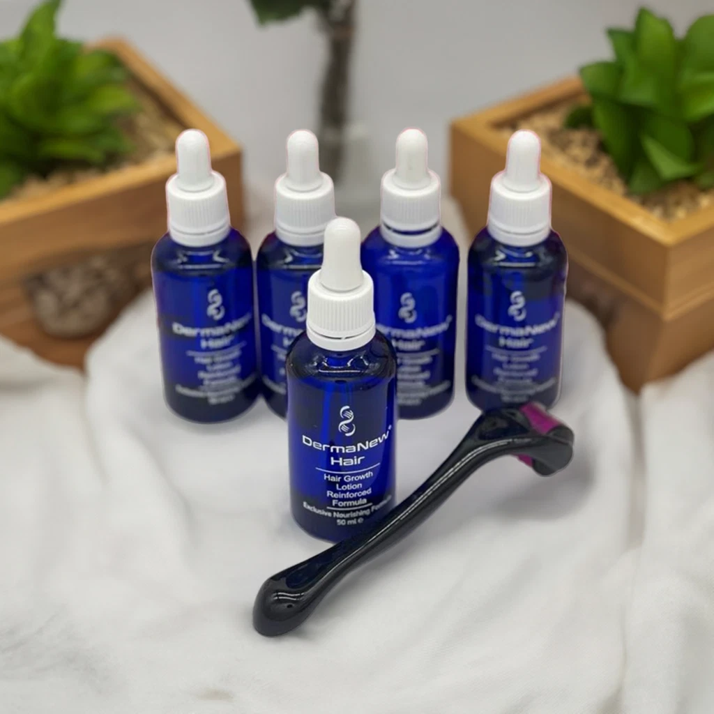 Dermanewhair hair growth serum and scalp 50 ml 5 pcs + Derma Roller