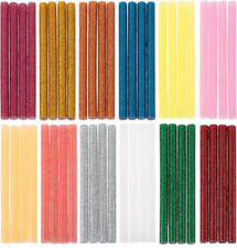 Mr. Pen Mini Glitter Hot Glue Sticks 12 Colored for DIY Art Craft 4"x0.27 48 Pcs 0.27 per gallon