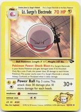 Lt. Surge's Electrode 52/132 Uncommon Gym Challenge Pokemon Unlimited Near Mint on eBay