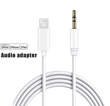 For iPhone 7 8 X XR 11 12 13 Pro Max 8 Pin to 3.5mm AUX Audio Car Adapter Cord