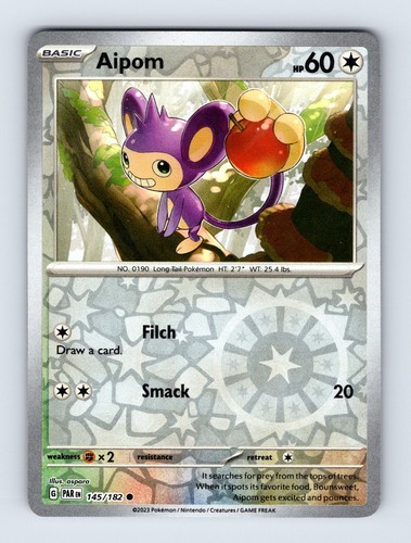 Aipom 145/182 Reverse Holo Paradox Rift
