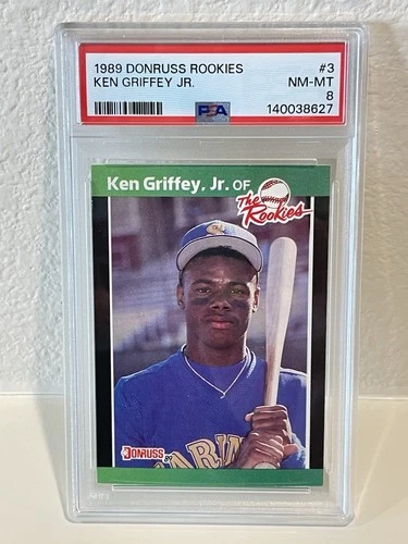 1989 Donruss the Rookies Ken Griffey Jr #3 (RC) PSA 8
