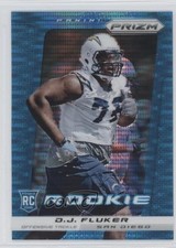 2013 Panini Prizm Rookie Light Blue Pulsar Prizm DJ Fluker #285 0a1
