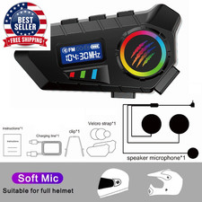 Wireless Bluetooth 5.4 Helmet Headset Hands-Free Call Motorcycle Earphone Waterp