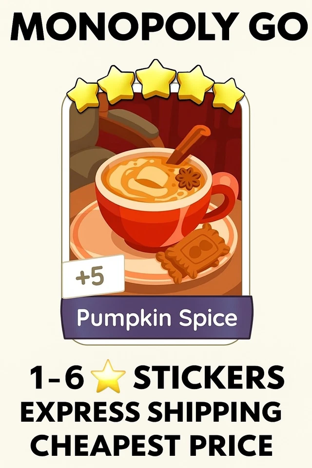 Pegatinas Monopoly Go Go 1-6⭐ compañero de acción de gracias | toque festivo | tarjetas doradas Foto 2 de 4