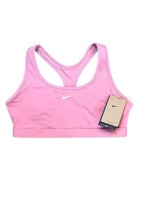 Nike Women's Large Swoosh Light Support Non-Padded Sports Bra in Elemental Pink