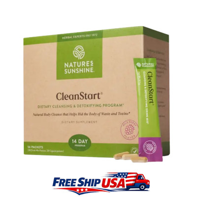 Nature's Sunshine Clean Start Mild - 56 Packets Wildberry - EXP: 2027