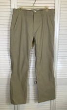 Eddie Bauer Pants Mens 33x32 Horizon Takeoff Chino Travel Hiking Nylon Gorp Tan