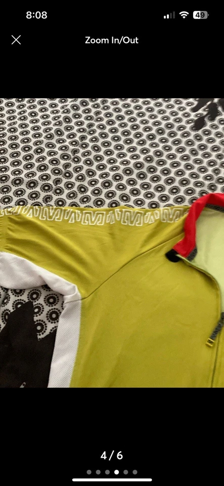 Mavic mens size small cycling jersey shirt riding yellow #2C - Image 4 of 4