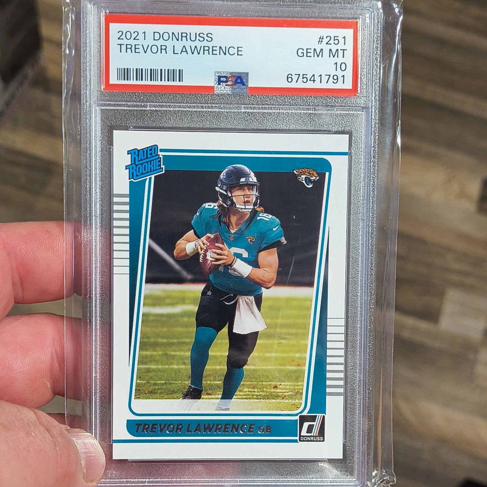 2021 Panini Donruss Trevor Lawrence Rated Rookie #251 Jaguars PSA 10