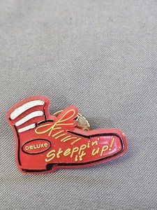 Vintage Deluxe Steppin' It Up Red Shoe Lapel Pin Badge Retro Collectible Gift