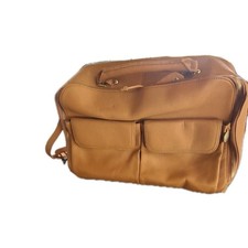 PacaPod All Leather Carry Bag loaded w/compartments in  outsideUNISEX TAN NWOT