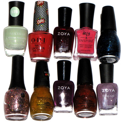 Opi Zoya Nail Polish Lacquer Desy Inspired Nucolor Lot of 10 Mixed Brands Womens