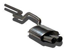 FOX Racinganlage ab Kat 2x90 gerollt schräg mit Absorber für VW Passat 3C/3C CC