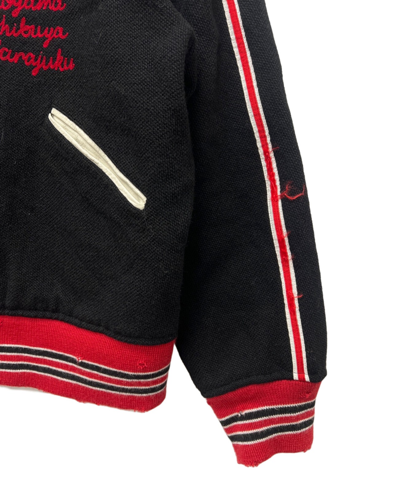 Needles Deconstructed Lettered Jacket Size: M Nav… - image 5