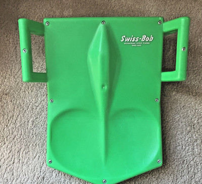 Swiss-Bob Sled Green  Plastic Downhill Snow Slider Made in Switzerland