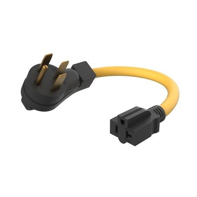 240V to 120V NEMA 14-50P to 5-15R/5-20R T-Blade Adapter 12AWG STW Copper Wire...