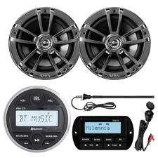 JBL PRV175 Marine Stereo Receiver, 2X 6.5" Speaker, Remote, Antenna, USB Adapter