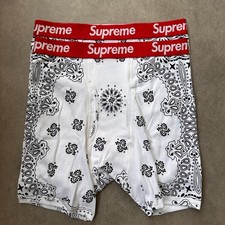 Supreme Boxer Shorts White Bandana Men's Underwear Streetwear 2 Pack SML XL