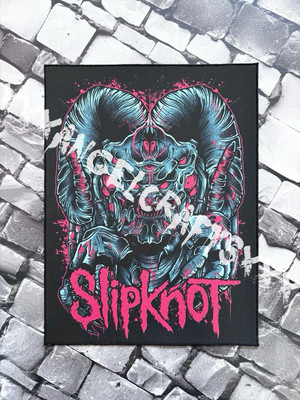 LARGE SEW ON PRINTED JACKET BACK PATCH ~ 11 x 14.5 INCHES ~ SLIPKNOT