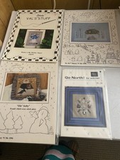Mosey  N Me Cross Stitch Charts Winter Snowmen Leaflets Lot Twigs Softy