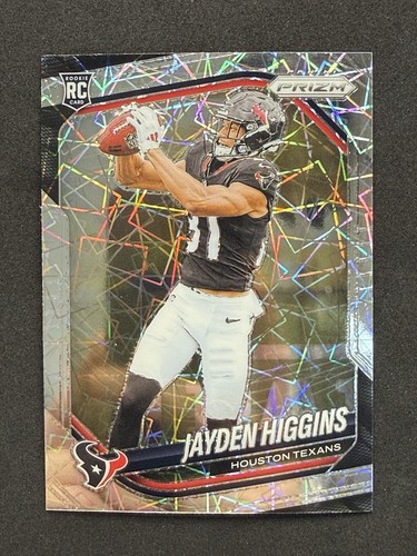 2025 Panini Prizm Jayden Higgins #376 Lazer Prizm Rookie RC Texans