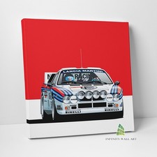 Red Rally Car Canvas Art Wall Art Print Picture Sports Cars Framed Decor -E620