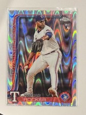2025 Topps Chrome Baseball Kumar Rocker #73 RayWave Refractor (RC) Texas Rangers