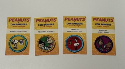 SDCC 2025 Peanuts Booth Snoopy Con Rangers Merit Badges Comic Con Complete Set