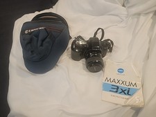 MINOLTA MAXXUM 3xi SLR Camera 35mm AF Zoom 35-80mm Lens Bag Untested no battery