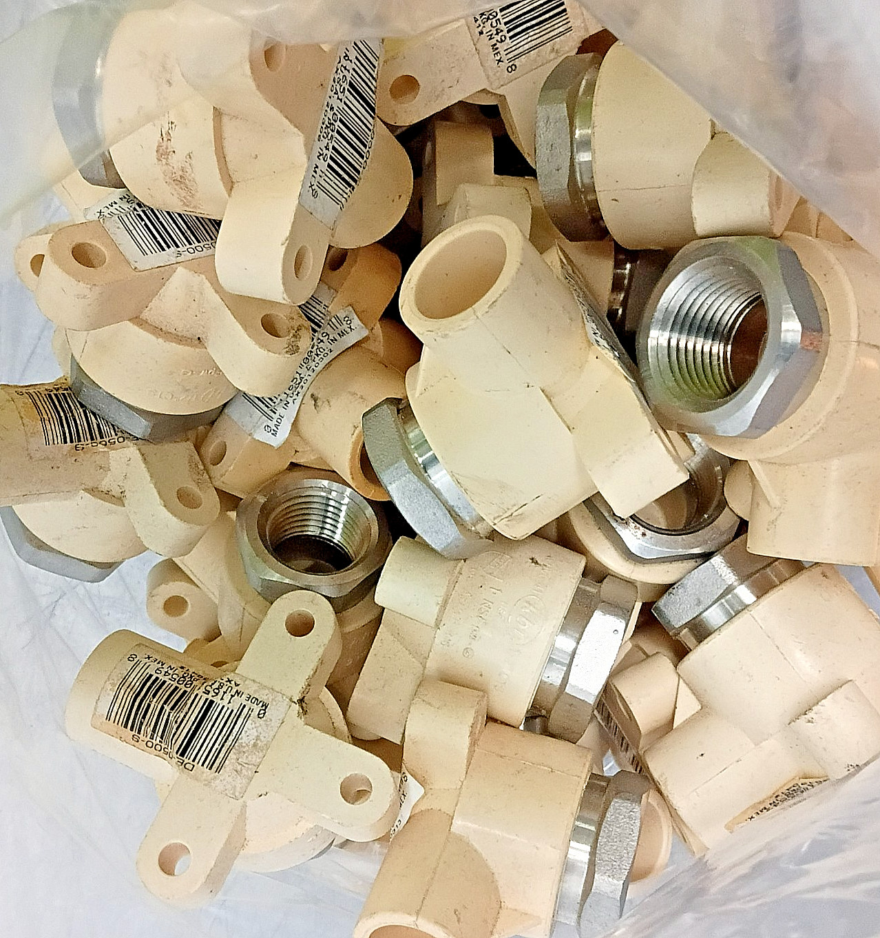 KBI DE-0500-S 1/2" PXL CPVC STAINLESS DROP EAR ELBOW LOT/12