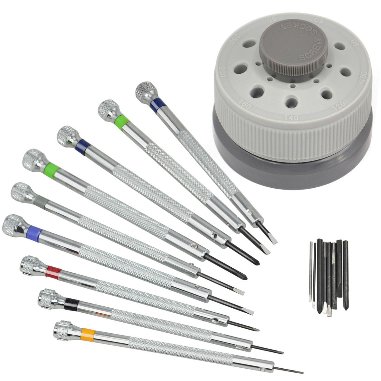 Precision Screwdriver Set Watch Slotted Flat Blade Watchmakers 0.8-2.0mm 9 PCS