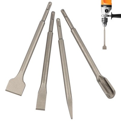 SDS Plus Masonry Chisel Set, 4 pcs Tile Removal Chisel Bits for SDS Plus Rota...
