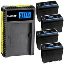 Kastar Battery LCD Charger for Sony NP-F970 PRO CN-126 CN-160 LED Video Light