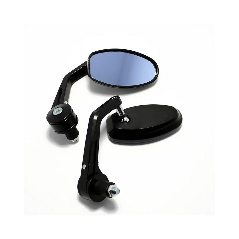 1 Pair 7/8" 22mm Motorcycle Rear View Handle Bar End Side Rearview Mirrors Black