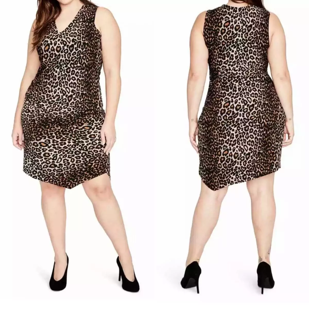 Rachel Roy Sleeveless Plus Size 2X Dress Leopard Print eBay