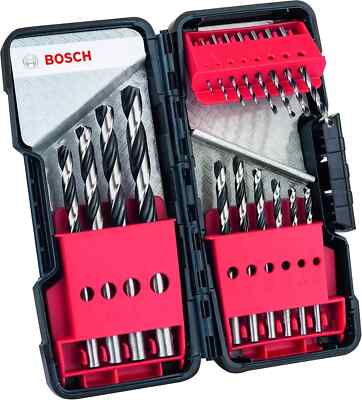 Bosch Metallspiralbohrer HSS-Set PointTeQ DIN 338 18-teilige ToughBox Werkzeug