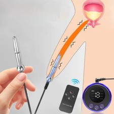 Metal Electric Electro E-stim Urethral Expander Penis Plug Glans Trainer Dilator