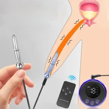 Metal Electric Electro E-stim Urethral Expander Penis Plug Glans Trainer Dilator