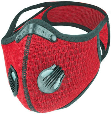 Reusable Face Mask Breathing Valves Sports Cycling Outdoor Active Carbon Filter