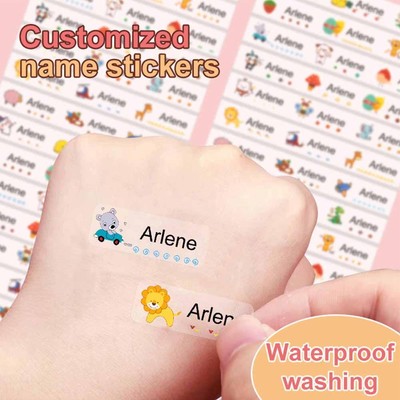 Name Tag Sticker Customize Waterproof Personalized Labels School Stationery *