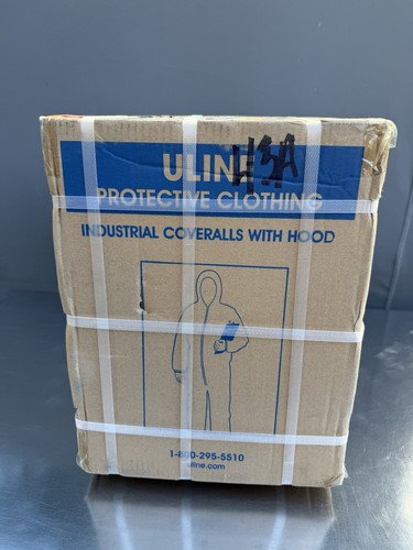 Lotto di 2 scatole - Tuta industriale Uline S-22212-M con cappuccio - 25 per custodia - Foto 2 di 5