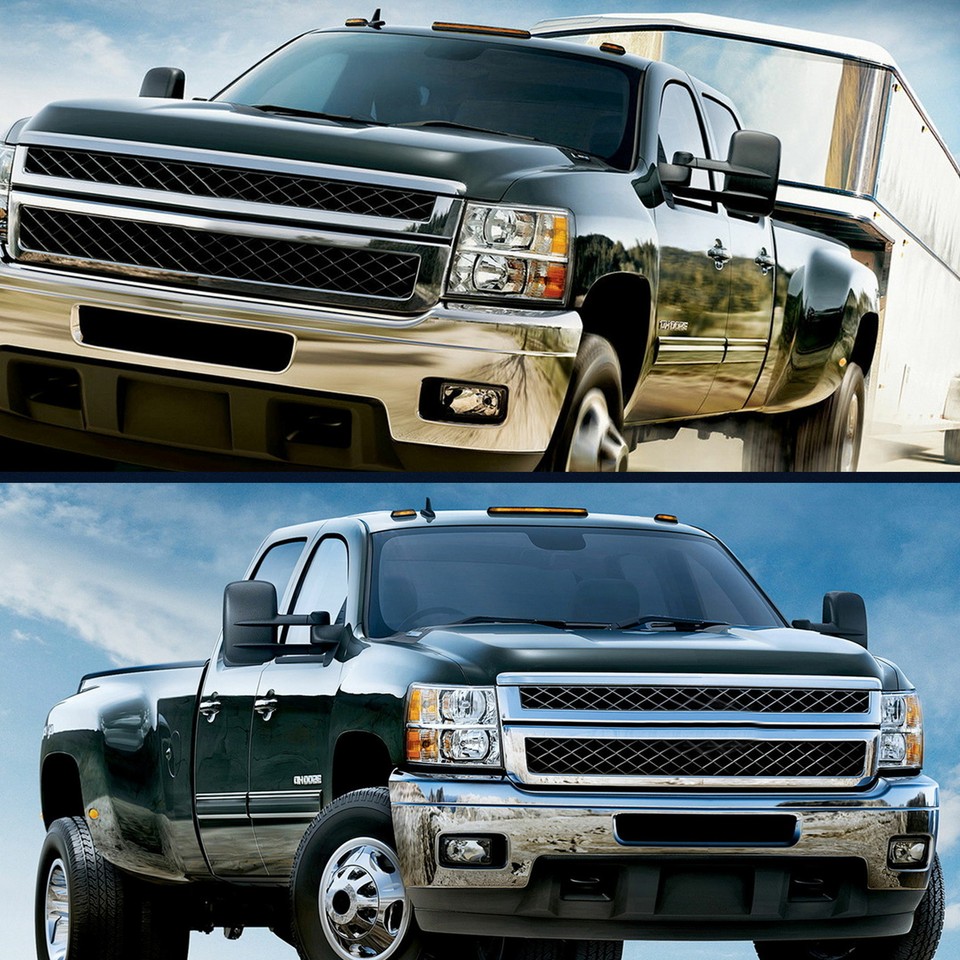 Power Heated Puddle Light Tow Mirrors For 2007-2013 Chevy Silverado Sierra 1500 - Foto 2