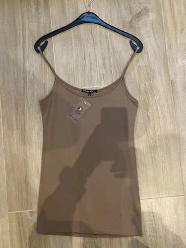 Débardeur Marron Taupe Jennyfer - Bretelles Croisées Dos - Taille M - Occasion Très Bon état