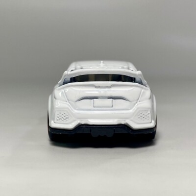 2018 Honda Civic Type R White 1:64 Scale Diecast Diorama Model Car